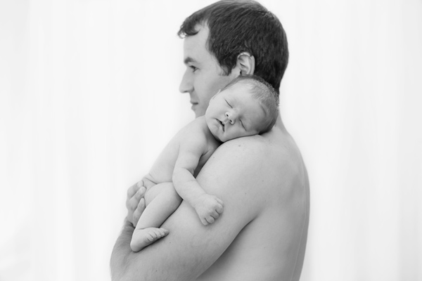 Father daughter newborn portaits